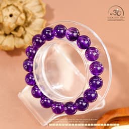 Ngọc Đan Tâm - Vòng Tay Thạch Anh Tím 11mm 6A -  Mệnh Thổ & Mệnh Hoả 5