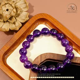 Ngọc Đan Tâm - Vòng Tay Thạch Anh Tím 11mm 6A -  Mệnh Thổ & Mệnh Hoả 6