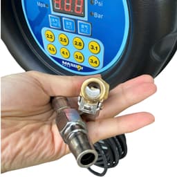 Máy bơm lốp gắn tường MS-110951, máy bơm hơi tự động treo tường dây dài 15m, bơm lốp điện tử 5