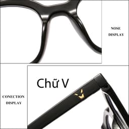 Gọng kính cận thời trang nam nữ ANDU dáng vuông chữ V nhựa dẻo TR - 0614  [Quà Tặng] Khăn Lau Kính 6