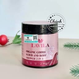 Tẩy Tế Bào Chết & Sữa Tắm Lavila Cà Phê Hữu Cơ Làm Sạch Da, Cung Cấp Độ Ẩm, Se Khít Chân Lông 200g 2