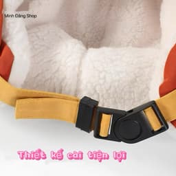 Mũ phi công trẻ em lớp phủ lông cừu giữ ấm hiệu quả, thiết kế linh hoạt, tặng kính bảo vệ mắt.siêu cute 7