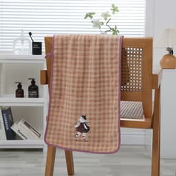 Khăn tăm thêu hình gấu thỏ hoạt hình đáng yêu,kích thước lớn 70x140cm Dày,Mềm Mại,Thấm hút tốt - VINBEO 3