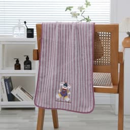 Khăn tăm thêu hình gấu thỏ hoạt hình đáng yêu,kích thước lớn 70x140cm Dày,Mềm Mại,Thấm hút tốt - VINBEO 5