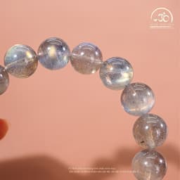 Ngọc Đan Tâm - Vòng Tay Đá Xà Cừ 10mm 5A Phối Charm Hoa Sen Bạc - Mệnh Kim & Mệnh Thuỷ 3