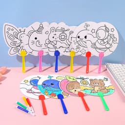 Combo 10-15 quạt tô màu, quà tặng trải nghiệm cho học sinh- Văn phòng phẩm Miu kids 1