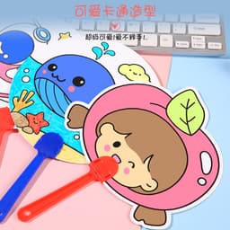 Combo 10-15 quạt tô màu, quà tặng trải nghiệm cho học sinh- Văn phòng phẩm Miu kids 5
