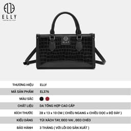 [Tặng hộp 20.10] Túi xách nữ ELLY EL376 da tổng hợp cao cấp túi xách tay đeo vai đeo chéo 2