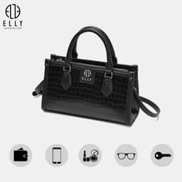 [Tặng hộp 20.10] Túi xách nữ ELLY EL376 da tổng hợp cao cấp túi xách tay đeo vai đeo chéo 6