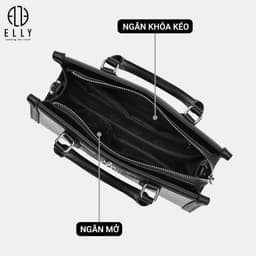 [Tặng hộp 20.10] Túi xách nữ ELLY EL376 da tổng hợp cao cấp túi xách tay đeo vai đeo chéo 4