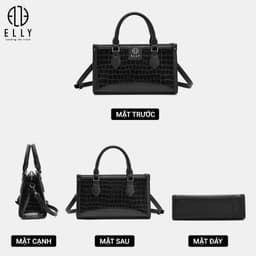 [Tặng hộp 20.10] Túi xách nữ ELLY EL376 da tổng hợp cao cấp túi xách tay đeo vai đeo chéo 5
