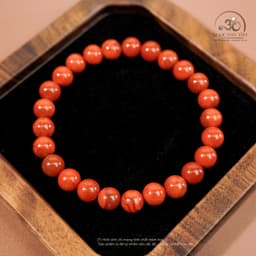 Ngọc Đan Tâm - Vòng Tay Carnelian Tứ Xuyên 7mm 5A - Mệnh Hoả & Mệnh Thổ 6