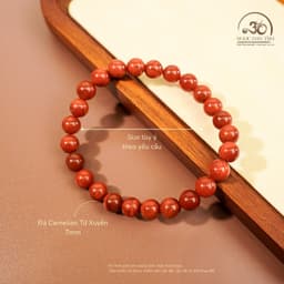 Ngọc Đan Tâm - Vòng Tay Carnelian Tứ Xuyên 7mm 5A - Mệnh Hoả & Mệnh Thổ 2