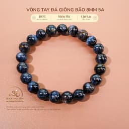 Ngọc Đan Tâm - Vòng Tay Đá Giông Bão 8mm 5A - Mệnh Thuỷ & Mệnh Mộc 1
