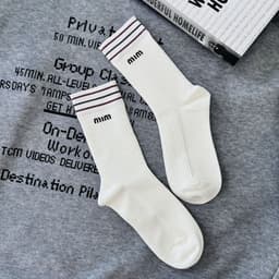 Sét 5 đôi tất cổ cao sọc ngang MM năng động cá tính 6