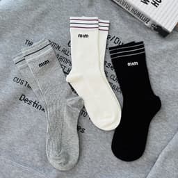Sét 5 đôi tất cổ cao sọc ngang MM năng động cá tính 2