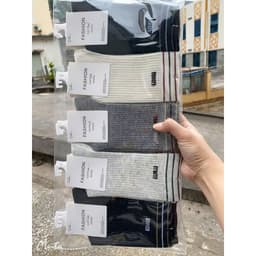 Sét 5 đôi tất cổ cao sọc ngang MM năng động cá tính 9