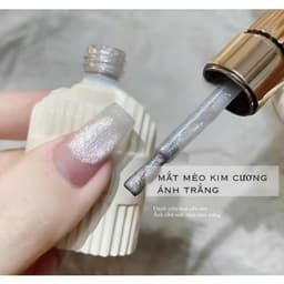Chai Sơn gel mắt mèo Ánh Trăng MiLan - Gel trắng bạc sáng màu siêu xinh Nail Michi Store 2