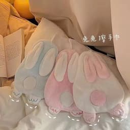 Khăn Lau Tay Lông Cừu San Hô Mềm Mại Khô Nhanh Họa Tiết Hoạt Hình Dễ Thương VINBEO 7