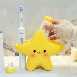 Kệ đựng bàn chải hình sao vàng dễ thương, đựng vật dụng gọn gàng sạch sẽ - Giá đỡ để bàn chải đanh răng hoạt hình VINBEO 3