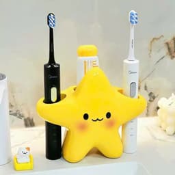 Kệ đựng bàn chải hình sao vàng dễ thương, đựng vật dụng gọn gàng sạch sẽ - Giá đỡ để bàn chải đanh răng hoạt hình VINBEO 4