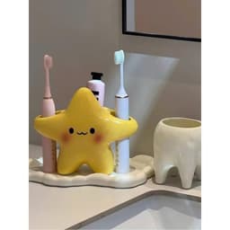 Kệ đựng bàn chải hình sao vàng dễ thương, đựng vật dụng gọn gàng sạch sẽ - Giá đỡ để bàn chải đanh răng hoạt hình VINBEO 5