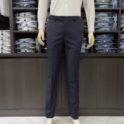 Quần âu nam Owen màu xanh đậm regular fit tăng đơ 2 cạp vải poly QRT262085 5