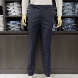 Quần âu nam Owen màu xanh đậm regular fit tăng đơ 2 cạp vải poly QRT262085 1