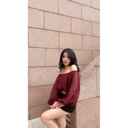 Áo trễ vai tay phồng form bí croptop TRANGCLOTHINGG chất xuyên thấu nhẹ FORM CHUẨN CAO CẤP 4
