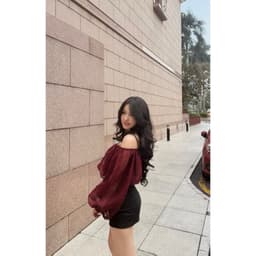 Áo trễ vai tay phồng form bí croptop TRANGCLOTHINGG chất xuyên thấu nhẹ FORM CHUẨN CAO CẤP 5