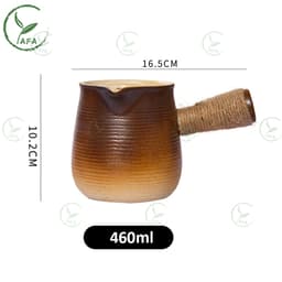 Ấm trà đất nung pha trà sữa Vân Nam 460ml Ấm đất nung trà niêu trà sữa Có thể đun nóng trực tiếp 9