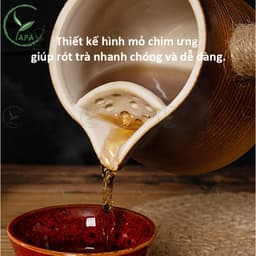 Ấm trà đất nung pha trà sữa Vân Nam 460ml Ấm đất nung trà niêu trà sữa Có thể đun nóng trực tiếp 7