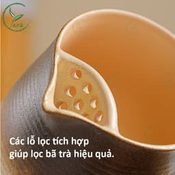 Ấm trà đất nung pha trà sữa Vân Nam 460ml Ấm đất nung trà niêu trà sữa Có thể đun nóng trực tiếp 6