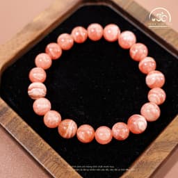 Ngọc Đan Tâm - Vòng Tay Đá Đào Hoa Vân Mây 8mm 5A - Mệnh Thổ & Mệnh Hoả 6