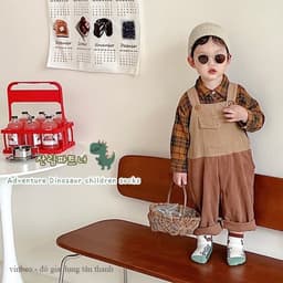 Set 5 đôi tất hình khủng long VINBEO Vớ coton cổ cao kẻ sọc ngang màu xanh lá cho bé 1-8 tuổi 4
