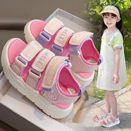 Giày Sandal 3 quai Bé Gái Dễ Thương | Size 26–37 | Quai Dán Êm Chân, Chống Trượt .K500 2