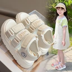 Giày Sandal 3 quai Bé Gái Dễ Thương | Size 26–37 | Quai Dán Êm Chân, Chống Trượt .K500 4