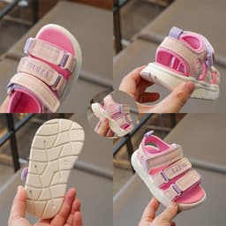 Giày Sandal 3 quai Bé Gái Dễ Thương | Size 26–37 | Quai Dán Êm Chân, Chống Trượt .K500 9