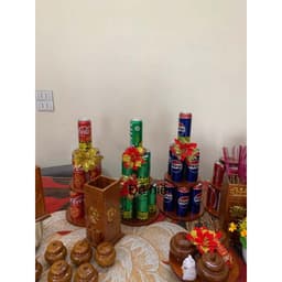 Tháp Bày Bia Nước Ngọt, Tháp Giả Gỗ 3 tầng trưng bày ngày Tết ban thờ phủ bóng hàng dày đẹp ( Giả Gỗ ) 2