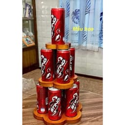 Tháp Bày Bia Nước Ngọt, Tháp Giả Gỗ 3 tầng trưng bày ngày Tết ban thờ phủ bóng hàng dày đẹp ( Giả Gỗ ) 4