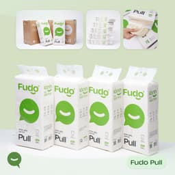 [COMBO 4 TÚI] Khăn giấy Fudo 3 lớp 100% sợi tre tự nhiên không tẩy trắng (2 Không Lõi, 2 Treo Tường) 8