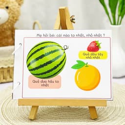 Thẻ Flash EVON BABY dạy bé tập nói - Giúp Bé Tập Nói Sớm - Bé tập so sánh - TO NHỎ 8