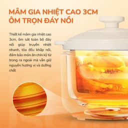 Nồi Nấu Chậm UNIE USC888, 6 Chế Độ Kho Hầm Lòng Nồi Sứ 3.0Lit - Công Suất 850w, Hàng Chính Hãng 3