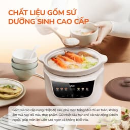 Nồi Nấu Chậm UNIE USC888, 6 Chế Độ Kho Hầm Lòng Nồi Sứ 3.0Lit - Công Suất 850w, Hàng Chính Hãng 4