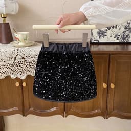 Sữa chân váy bé gái đính kim sa lấp lánh – Váy ngắn cạp chun phong cách dễ thương, thời trang Quảng Châu. 3