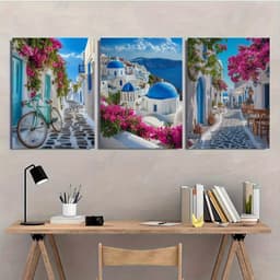 Bộ 3 Tranh Trang Trí Kết Hợp Hiện Đại & Cổ Điển - Phù Hợp Trang Trí Phòng Khách & Phòng Ngủ Gia Đình 3
