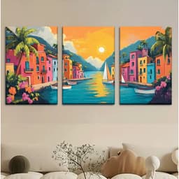 Bộ 3 Tranh Trang Trí Kết Hợp Hiện Đại & Cổ Điển - Phù Hợp Trang Trí Phòng Khách & Phòng Ngủ Gia Đình 7
