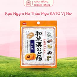 Kẹo Ngậm Ho Thảo Mộc KATO Nhật Bản – Vị Thảo Mộc Mơ & Mật Ong Giảm Ho, Dịu Họng, Thơm Miệng 2