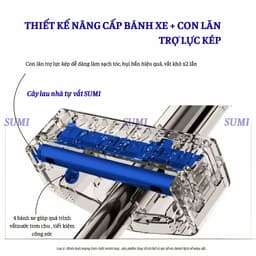 Cây Lau Nhà Tự Vắt SUMI 45CM Tiện Lợi, Cây Lau Nhà Siêu Sạch Thông Minh Xoay 360 Độ Thấm Hút Đa Năng 7