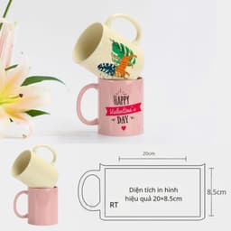 Ly Sứ In Hình Theo Yêu Cầu | In Ảnh, In Logo, Ly Có Muỗng, Ly Màu, Ly Thủy Tinh, Quà Tặng Cá Nhân Hóa – Dung Tích 320ml 2